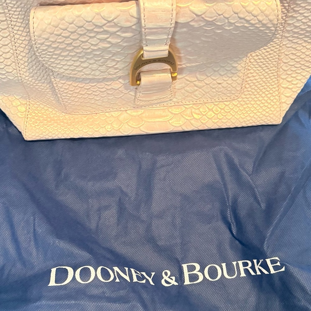 Dooney & Bourke Pink Textured Leather Satchel - Picture 7 of 7